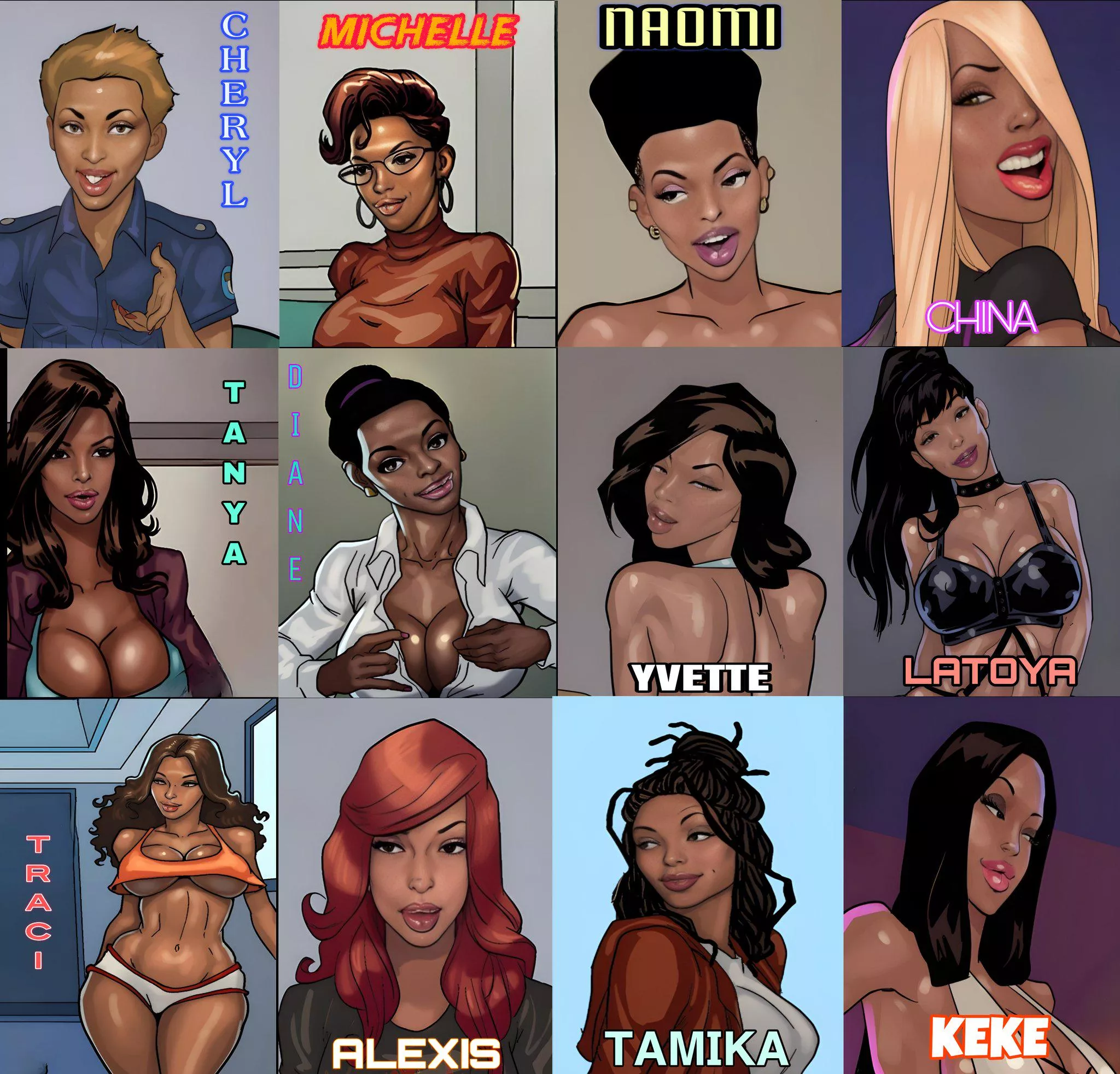 Yair's Girls. You have 4 movements, no diagonals.