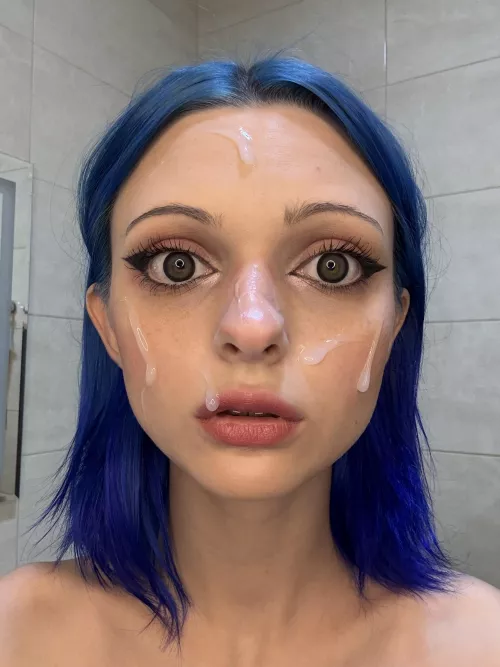 Your big load on my face I'm pleasantly surprised