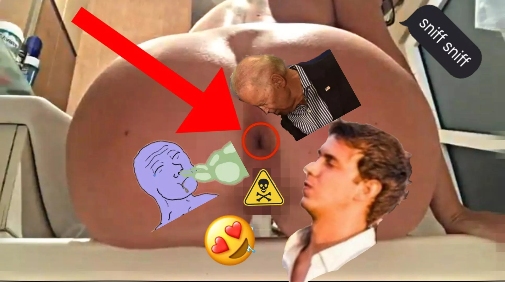 A goddess lets you and your minion friends smell her wonderful asshole 😍👃