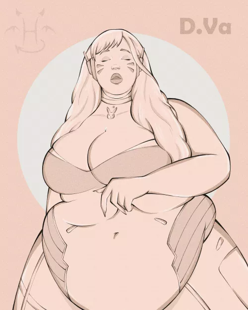 Fat D.va sketch 😌🩷
