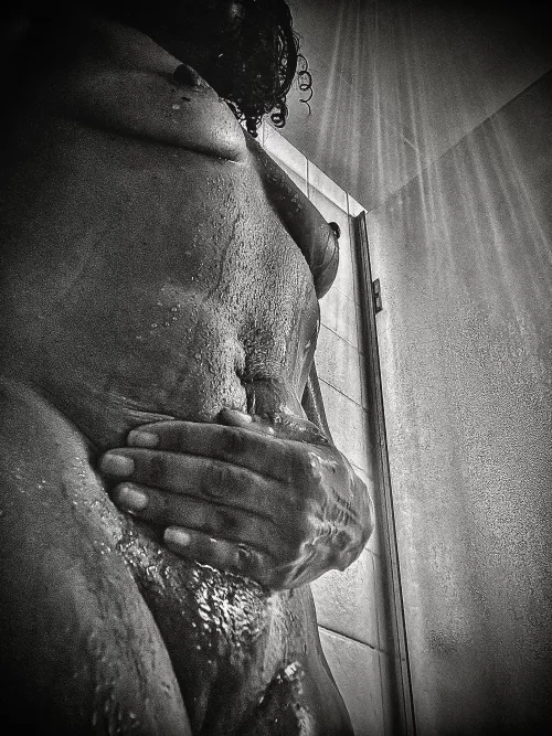 Hot shower: A regular shower, but with me in it