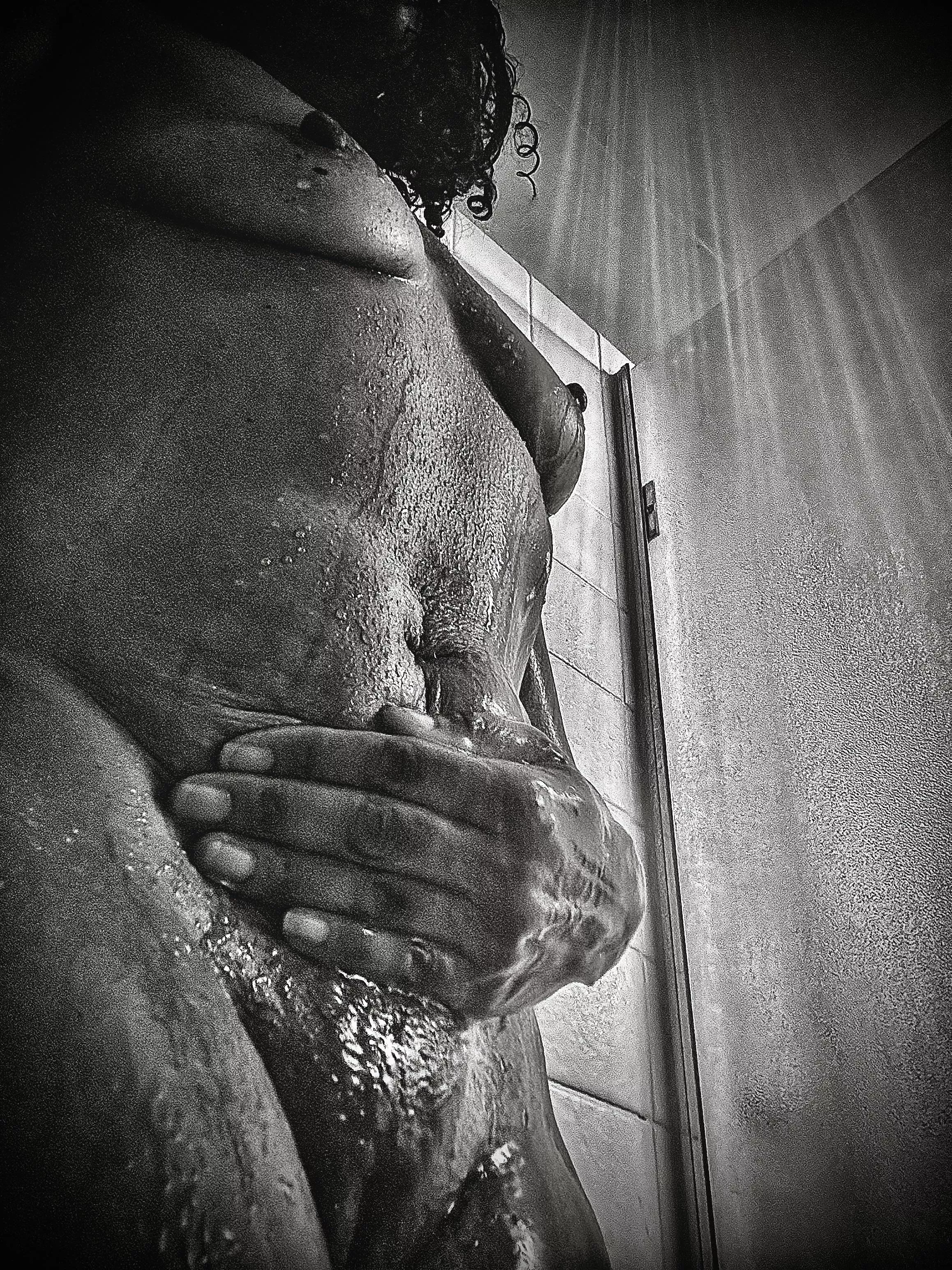 Hot shower: A regular shower, but with me in it