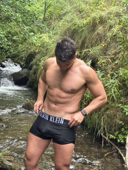 I hope the other people in the river didn't see my bulge
