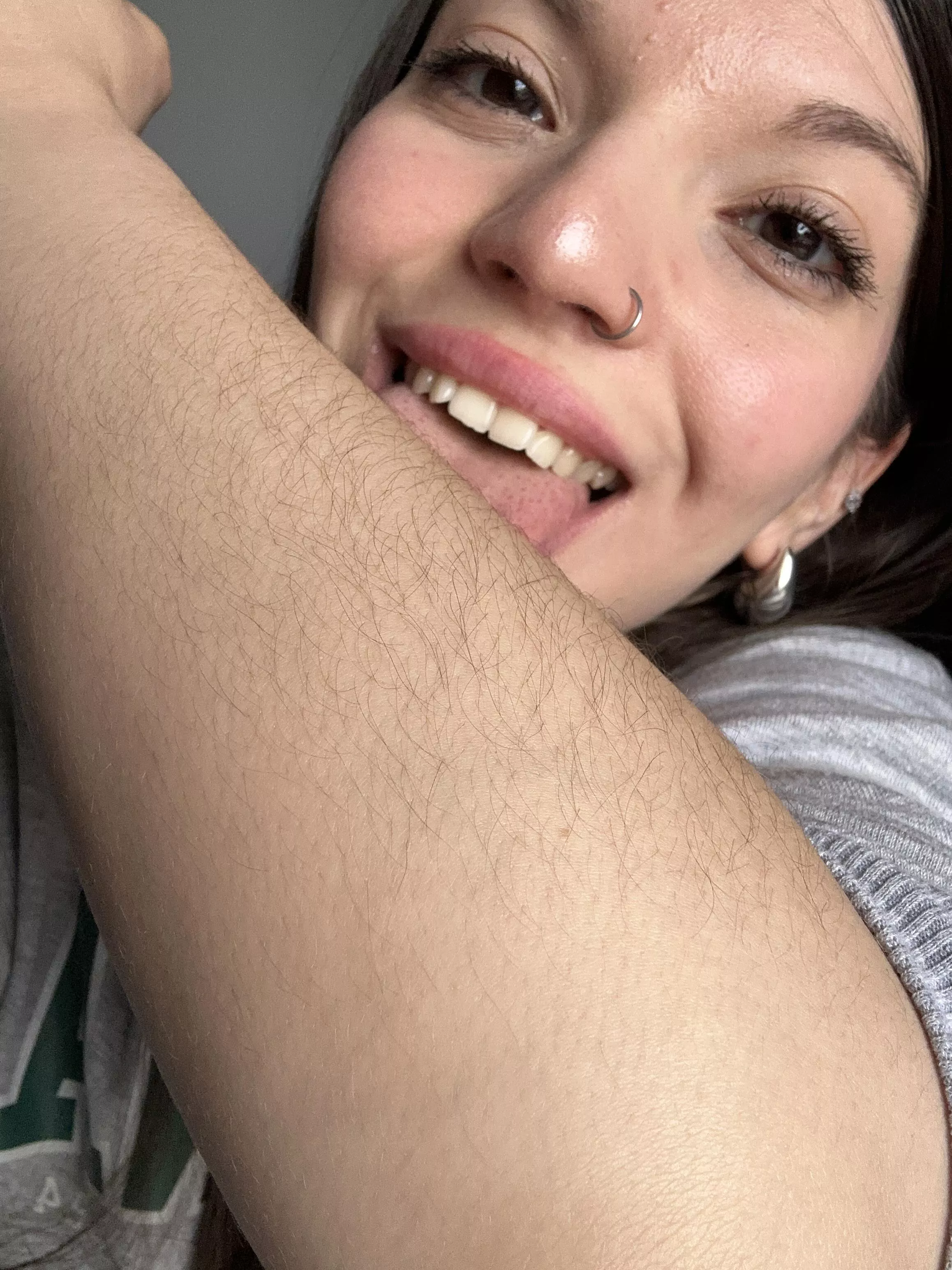 I love my [arms] hair. I will never shave.