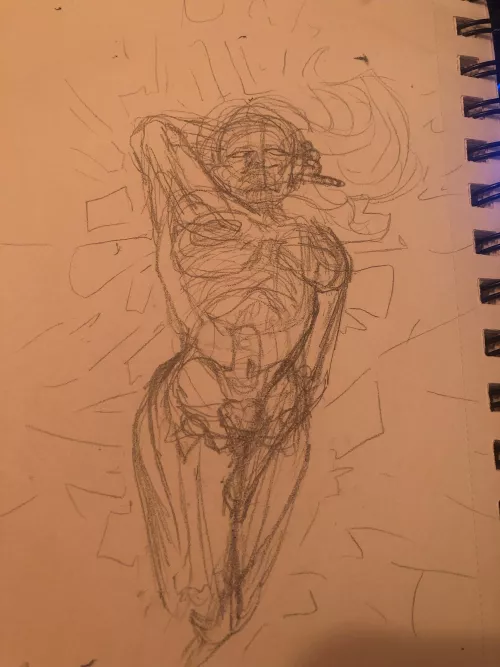 Im trying to practice anatomy, and it ended up nsfw so she looks like a /slime/ghoul woman lol