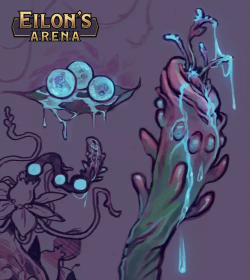 Luxora Caleovine - tentacle! (art by @EilonDeer) 