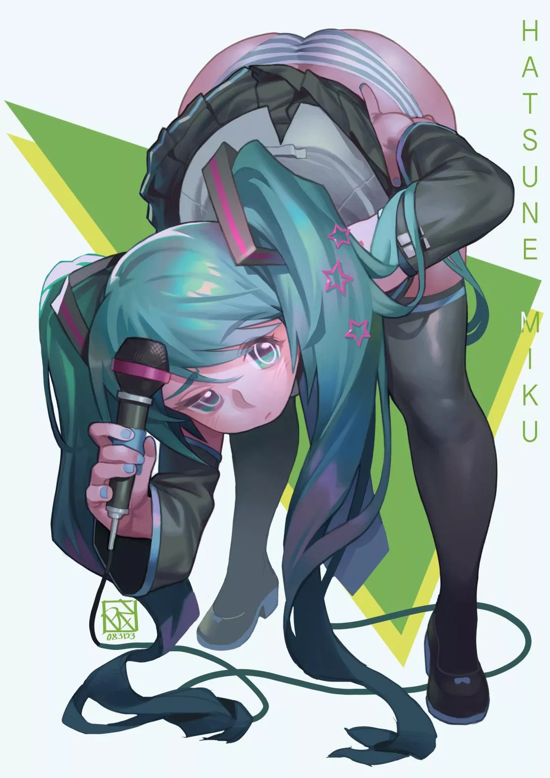 Miku bending over (Poch4N) [Vocaloid]