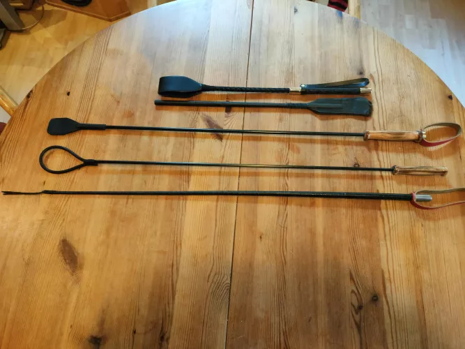 My riding crop collection from the less intense to the most intense
