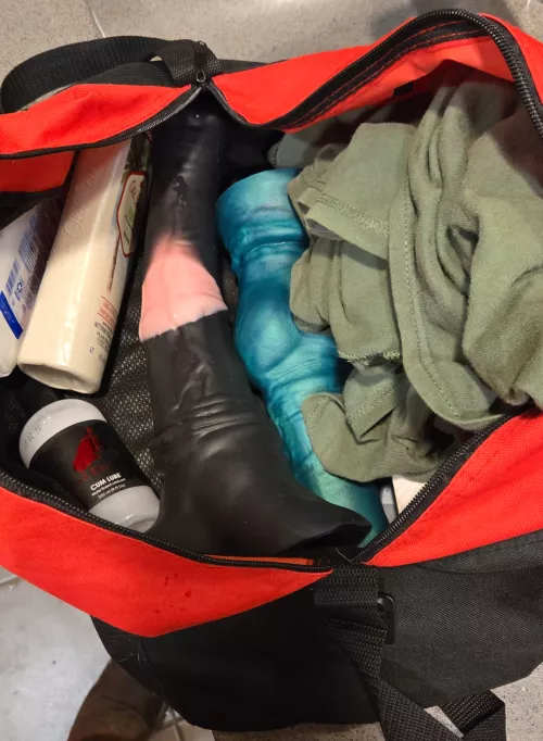 My truck stop shower bag