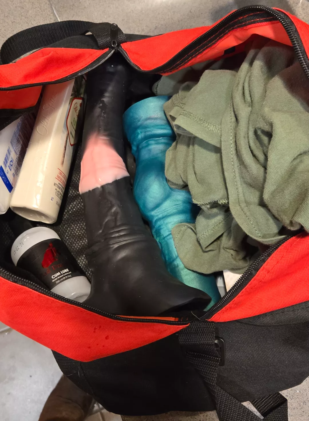 My truck stop shower bag