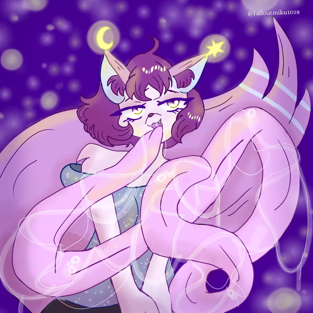 (OC) Long tongued werewolf girl 