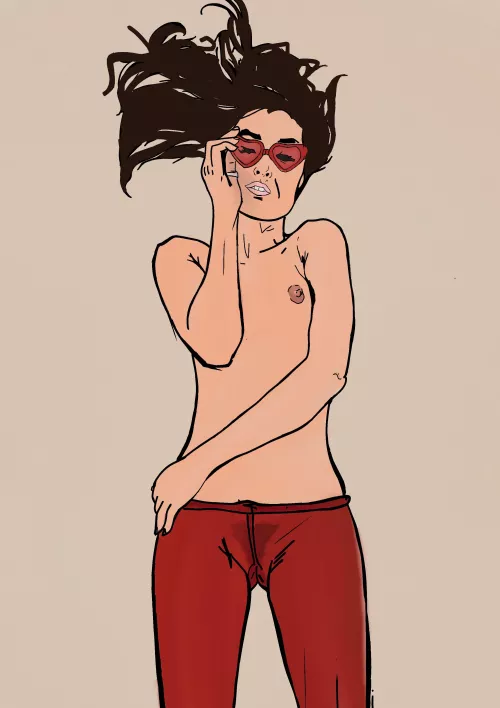 Sasha by myself. Learning procreate, first image. 