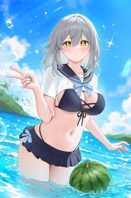 Schoolgirl swimsuit Stelle