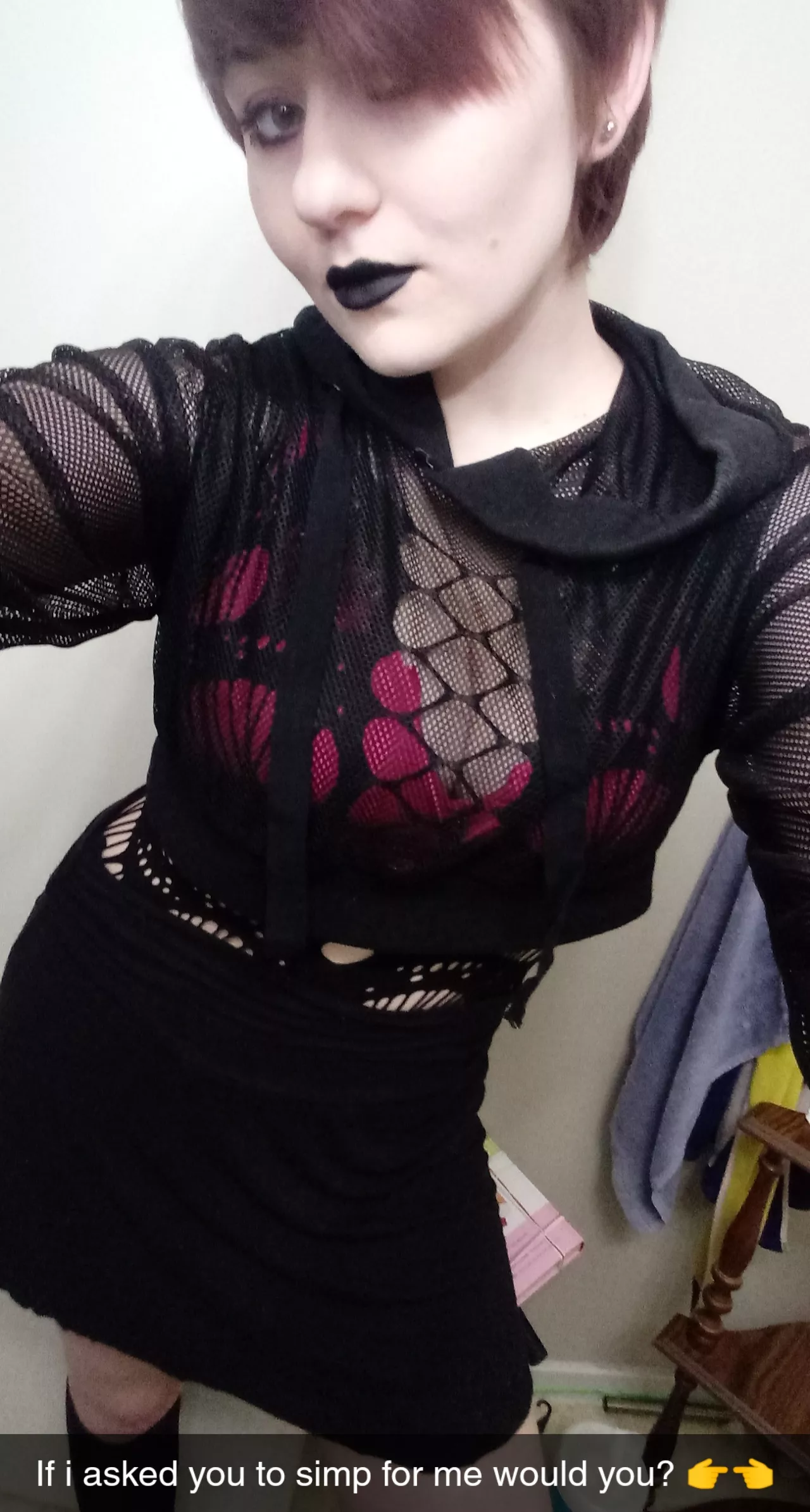 Showing my partners tonight's outfit