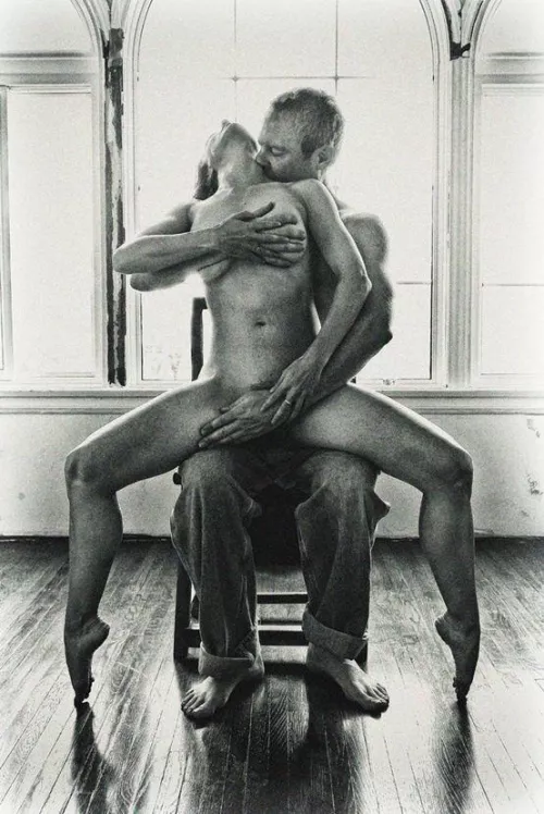 Sitting on daddy's lap