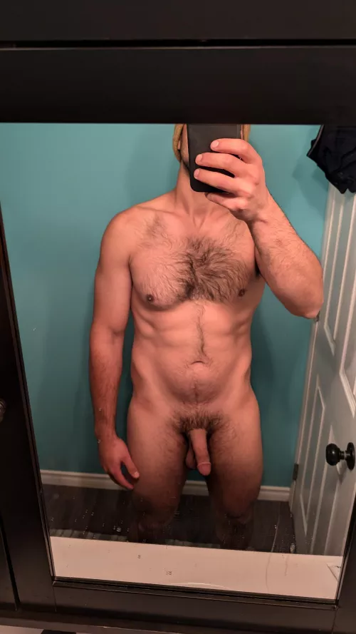 Sorry about my messy mirror. 😗 (M)