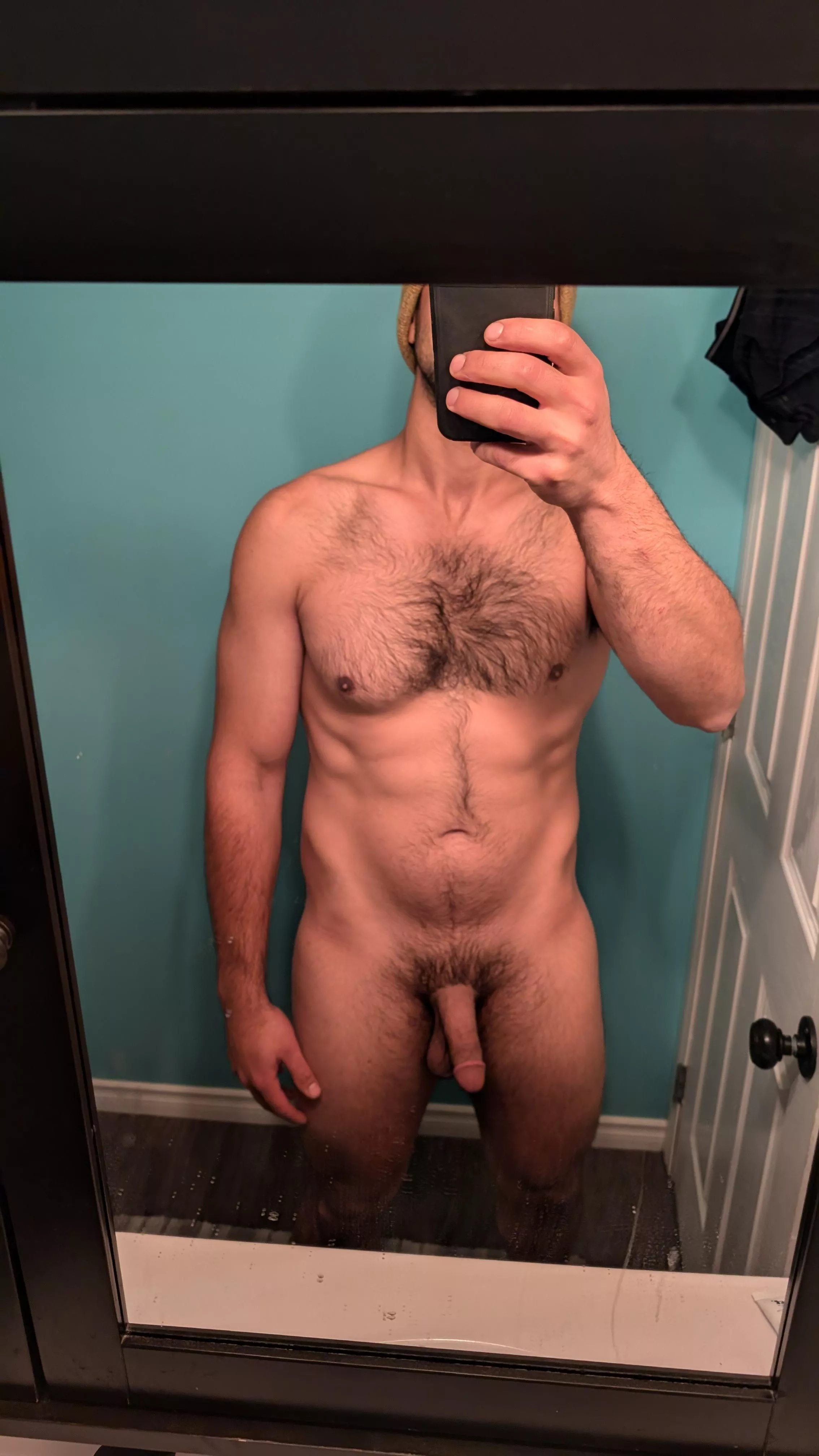 Sorry about my messy mirror. 😗 (M)