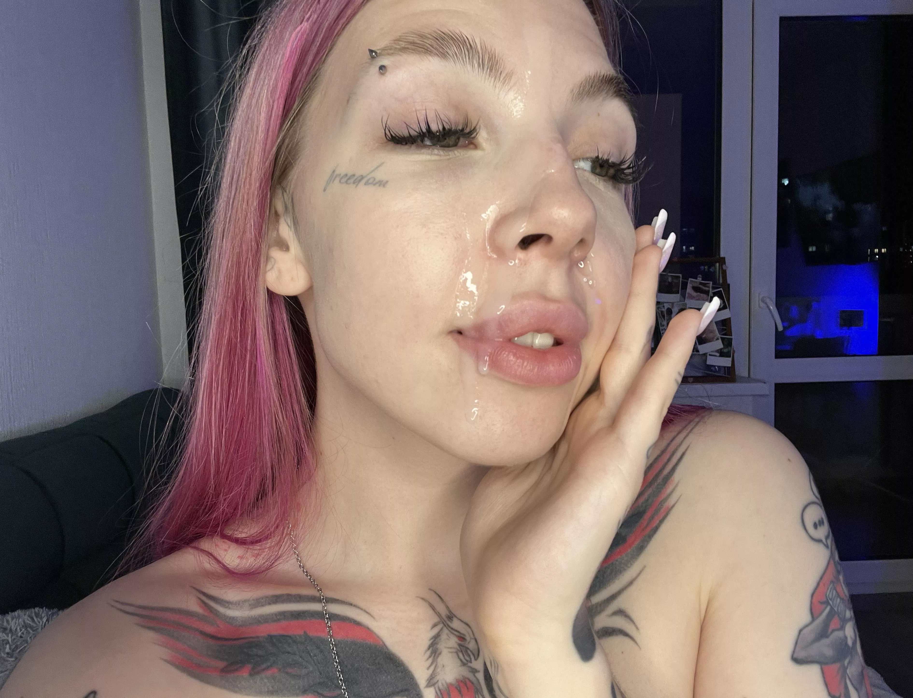 that semen looks hot on my innocent face