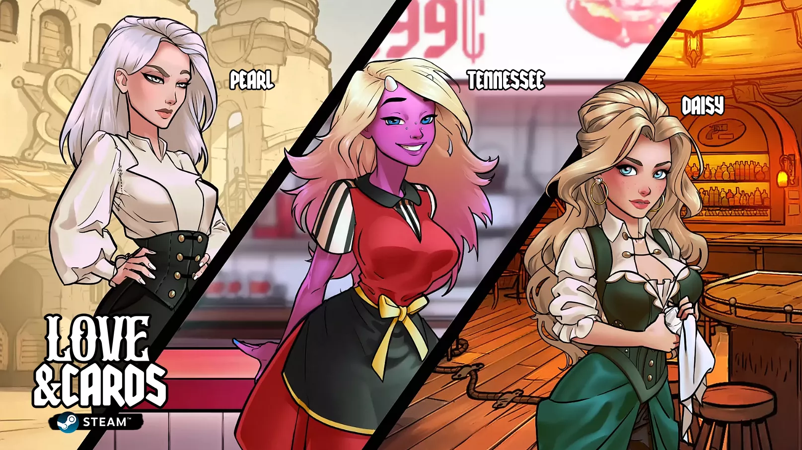 The first trailer for Love & Cards is out on steam!