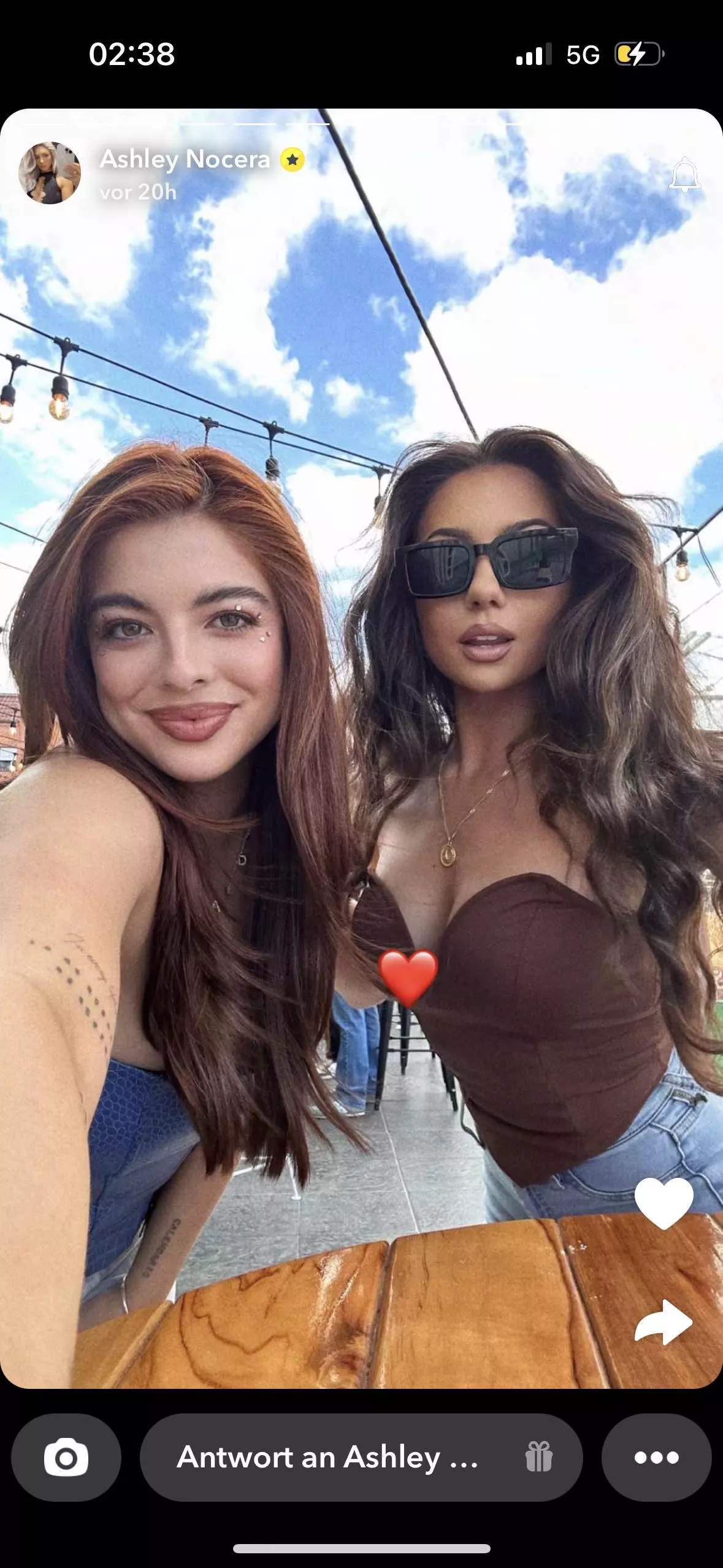 The name of this girl on the left side