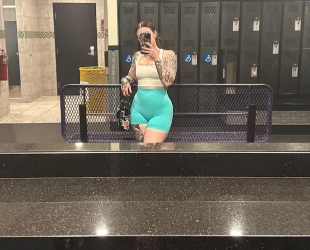 This little rape slut is all alone in a gym full of guys, oh what shall I ever do 🥵