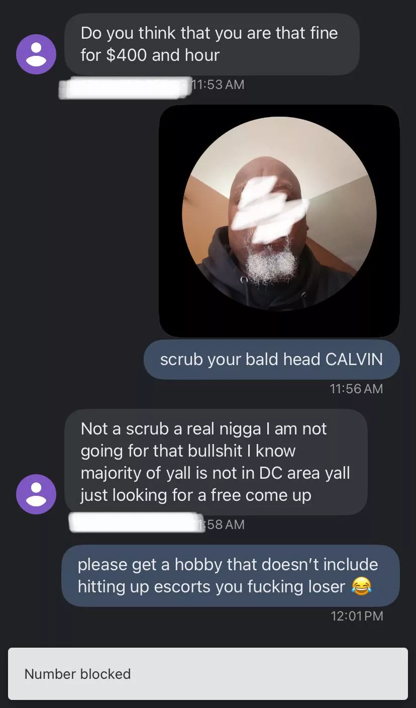 according to reviews, he’ll get hotel addresses from girls and tell the management. what a loser. 