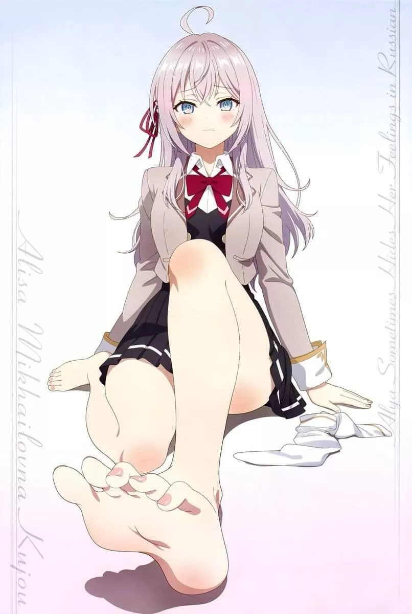 Alya sometimes has her feet worshipped in Russian 