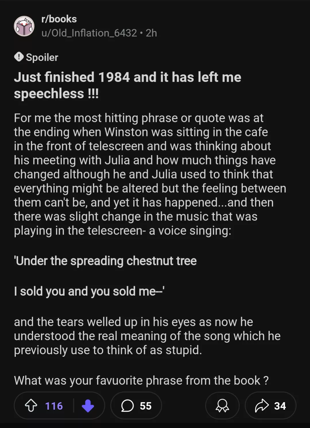 Breaking: 1984 left r/booker speechless!!! (good thing he doesn't know what that means) 