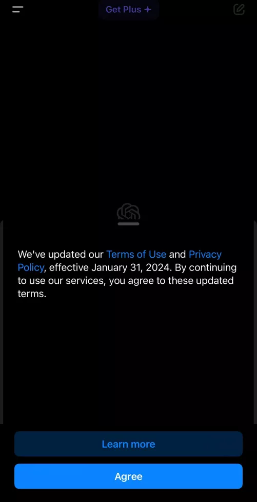 ChatGPT new updated Terms of Use 