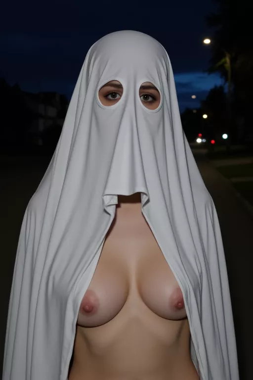 (Competition) The classic bedsheet ghost Halloween costume. Sort of. 