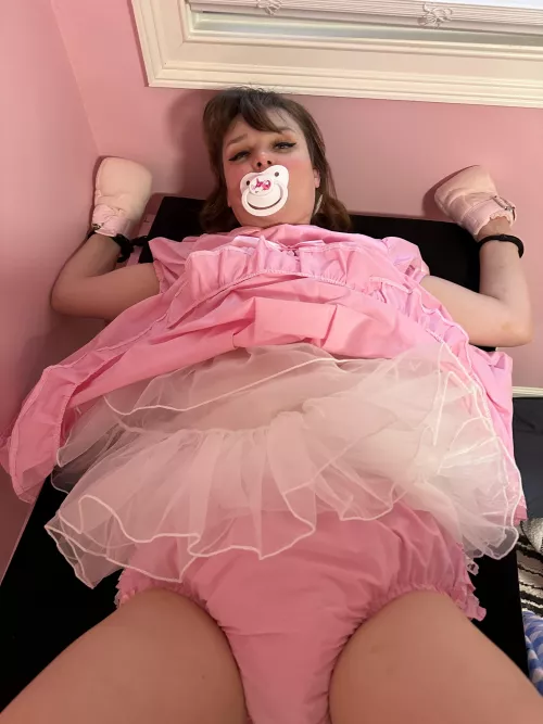 Diapered and helpless 