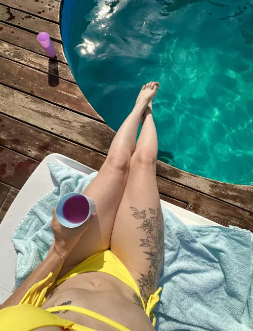 Enjoying time in the pool