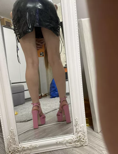 even at home I wear heels