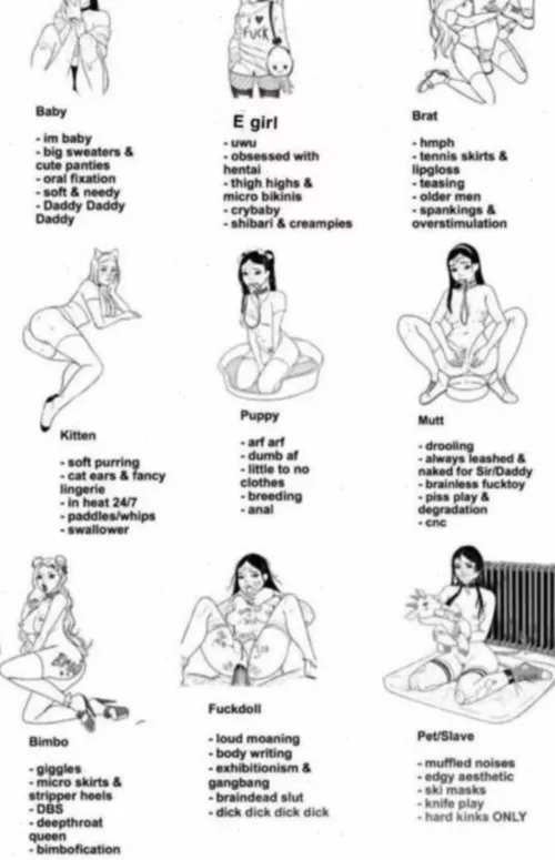 (F4M) pick one of these limitless sluts and I’ll send you a ref depending on which one you pick. I’m limitless and I’d love to hear some of your most taboo kinks. Let’s make a plot together in dms! (+18)