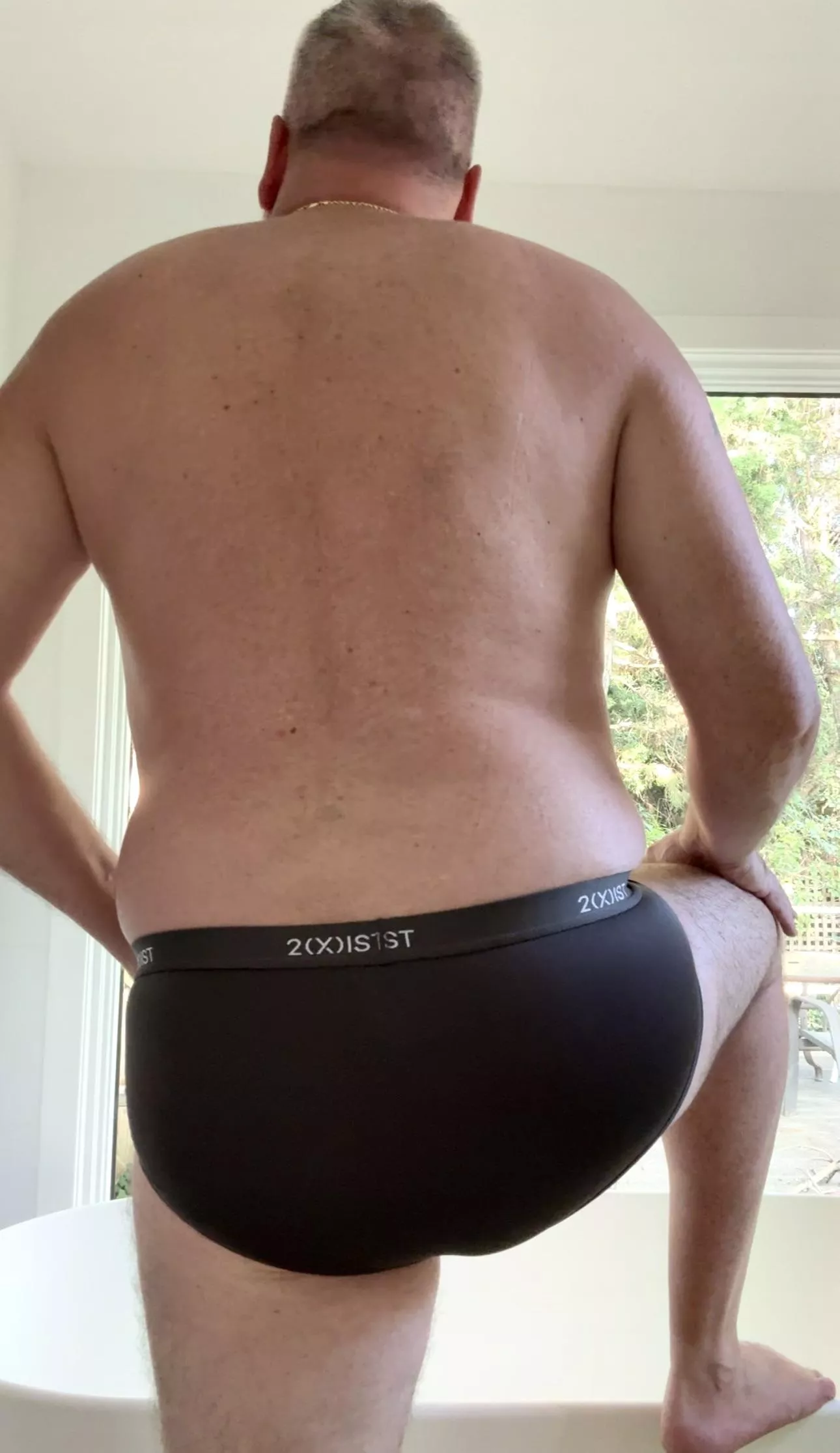 Fat ass (age 54) in 2xist briefs