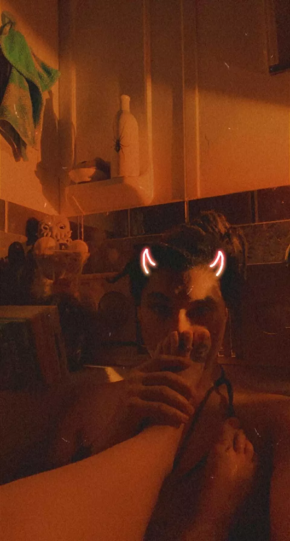 Holding his joint with my foot✨