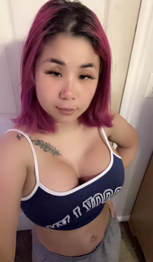 I really like the way my new boobs look in a crop top