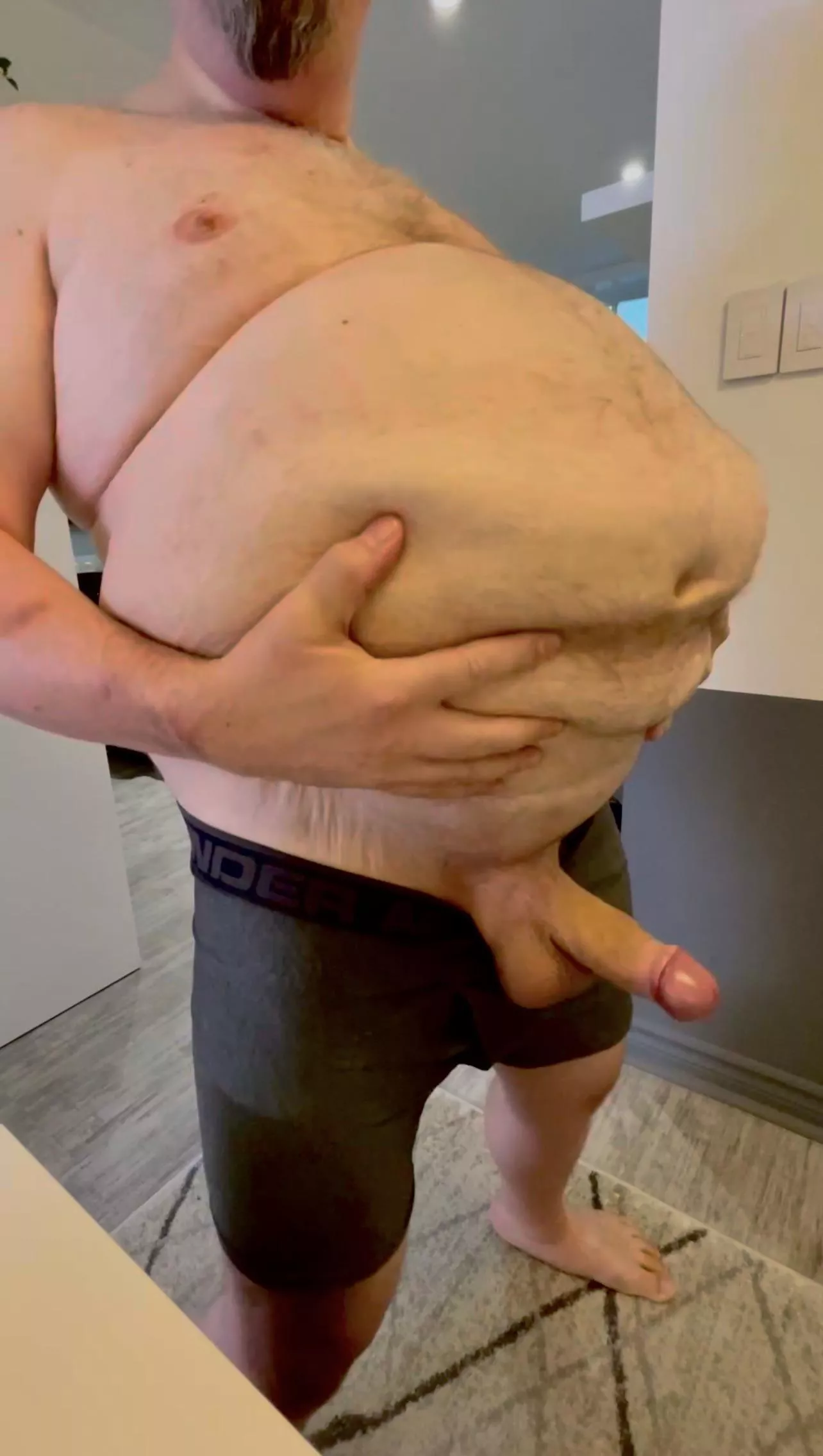 I'll lift my belly, you suck my big fat Daddy dick. Deal?