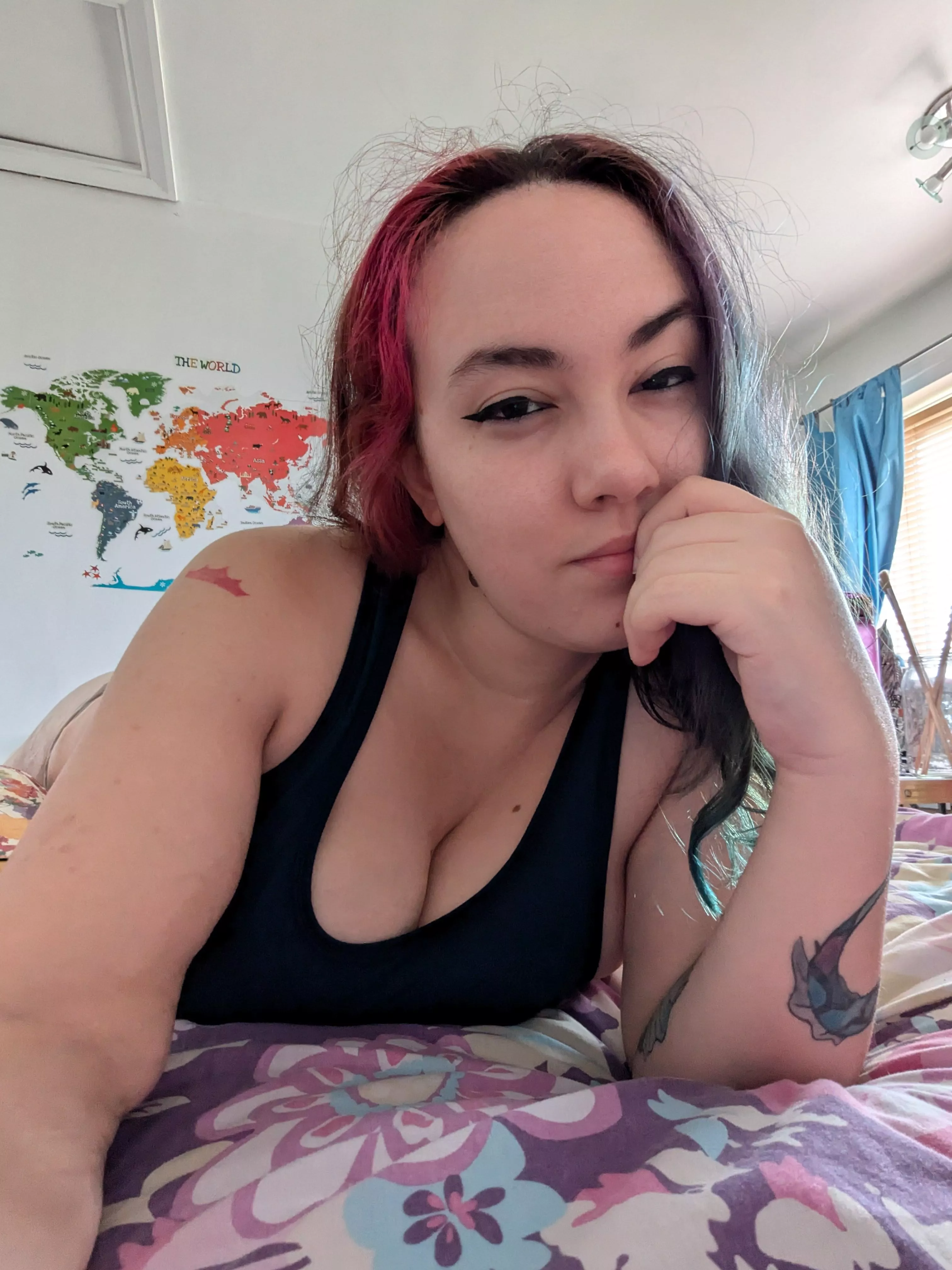 Let's cuddle, watch anime and snack on chocolate buttons for the day