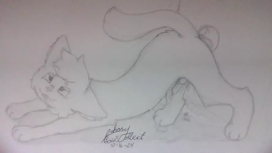 Little Kitty Trys a Glory Hole (Art by me)