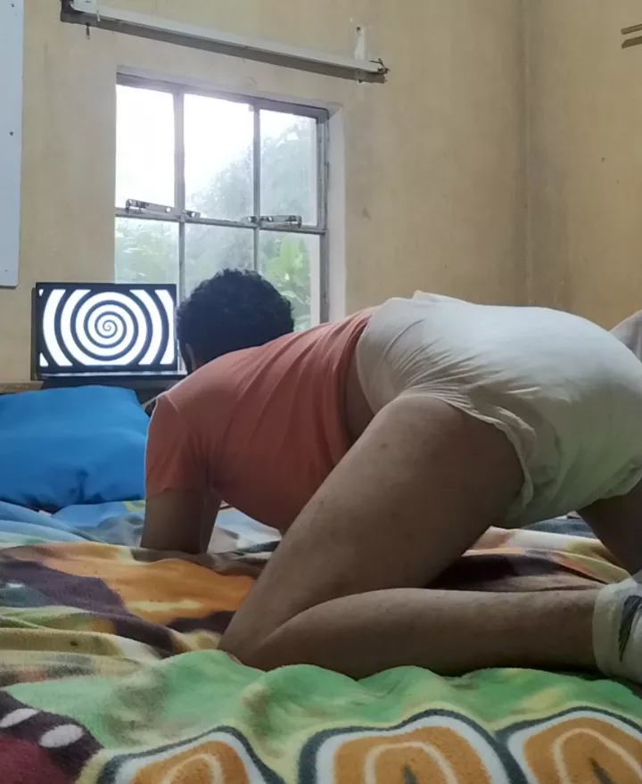 Little photo of a baby using hypnosis to poop in his diaper for the first time!!!