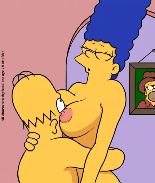 Marge Simpson, Homer Simpson [The Simpsons] (lockandlewd)
