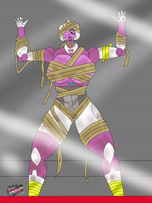 Mummy Arcee wants out. (Spooktober post)