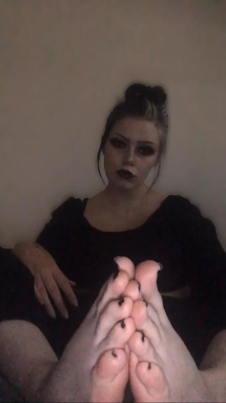  My feet have finally broken you? Good. Now we can get started molding you into my image 😈