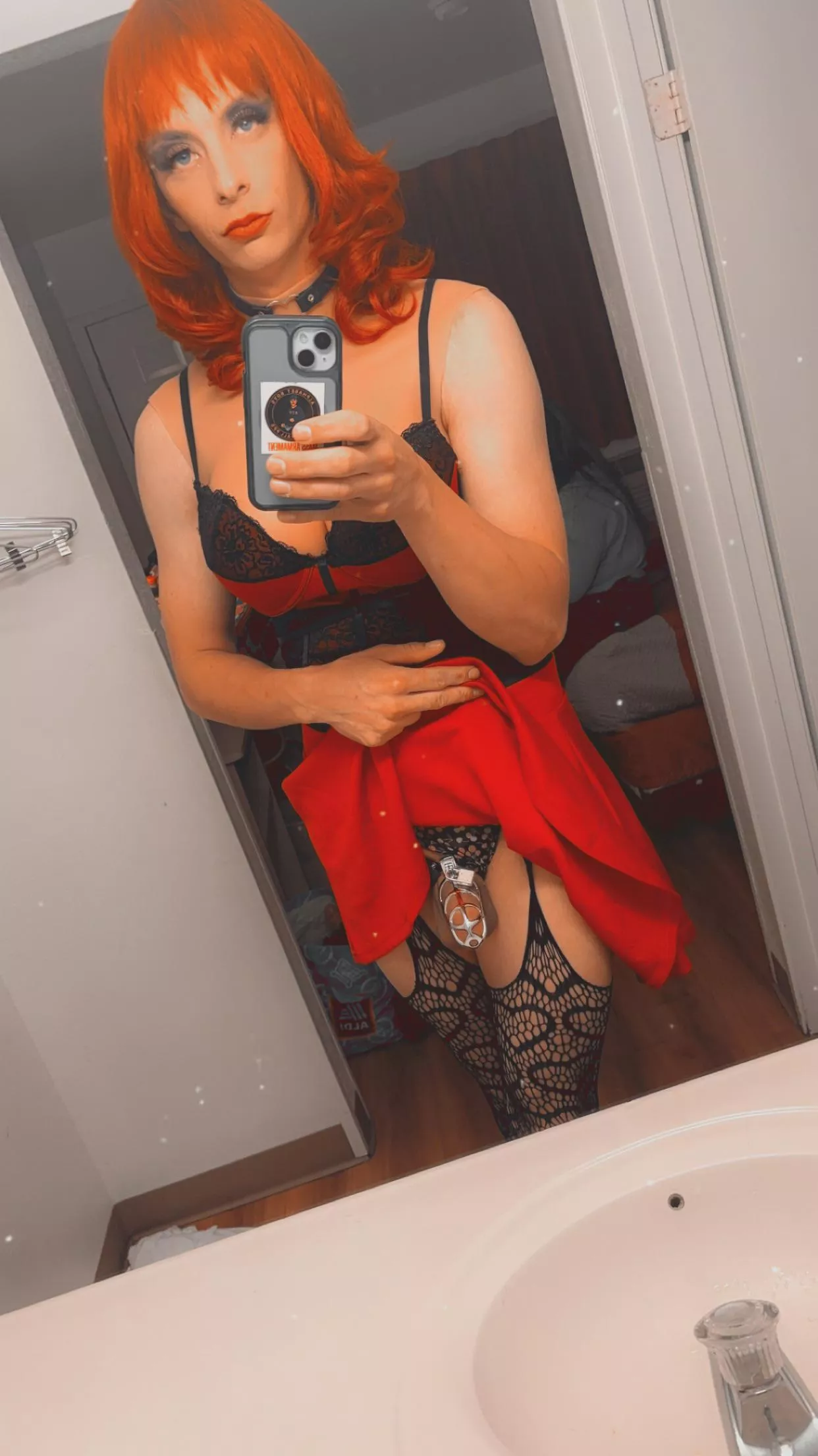 My skirt barely covers the cage.. 😅