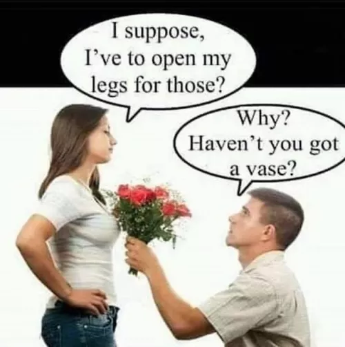 poor lady doesn't have a vase