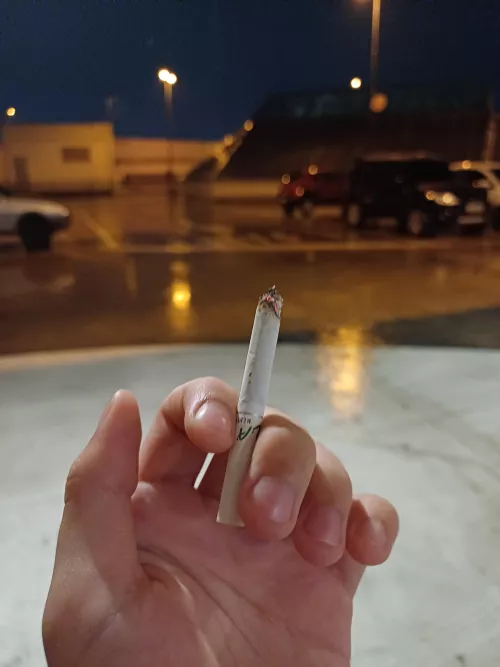 Raining parking lot L.A Menthols