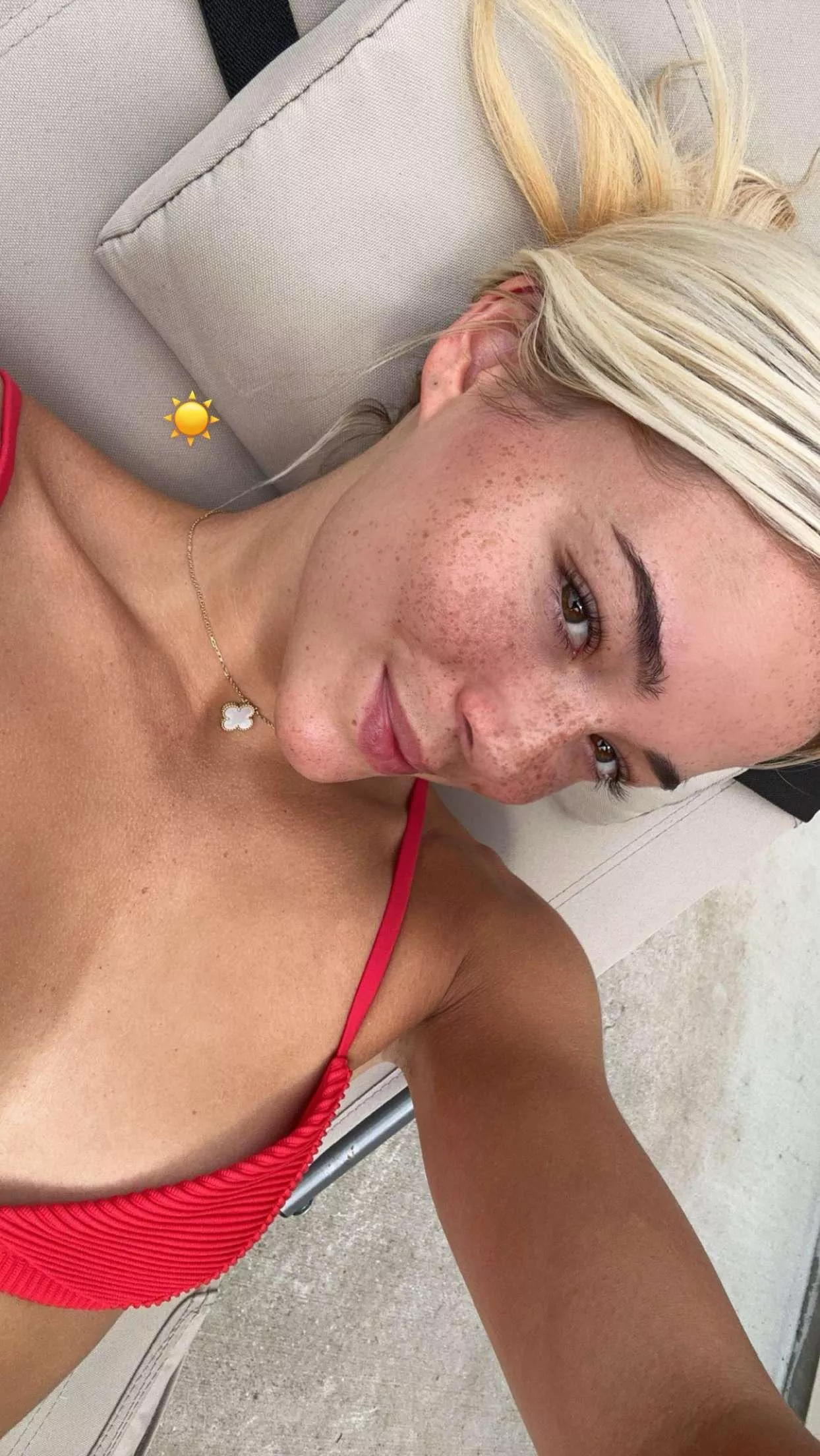 Selfie In Red Bikini Top | SC | October 2024