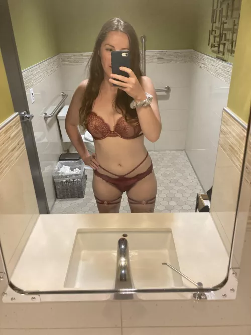 Slipped away from dinner with my husband to send this to another man... funny enough they both loved it