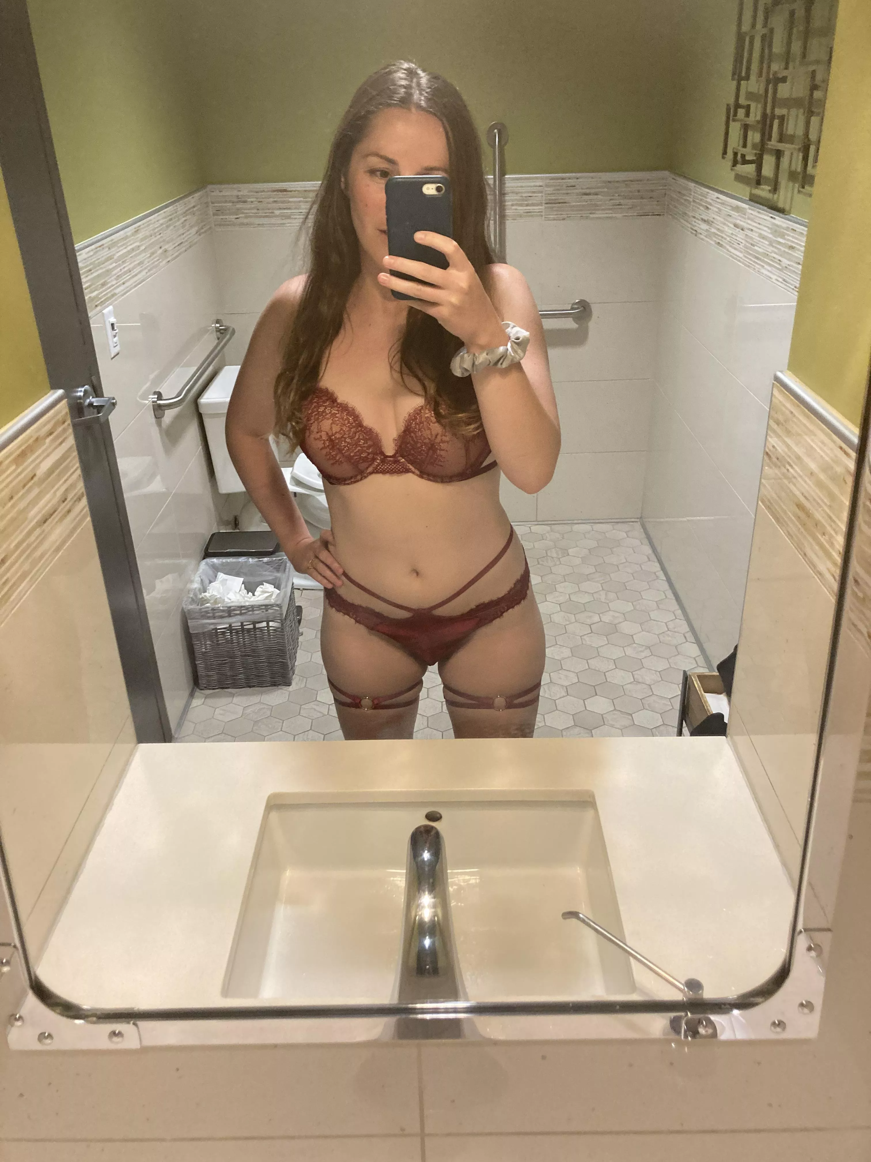 Slipped away from dinner with my husband to send this to another man... funny enough they both loved it